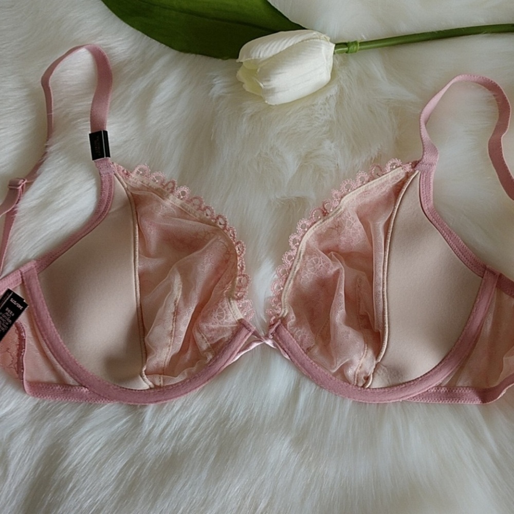 VS VERY SEXY PLUNGE UNLINED LACE BRA 34D - Picture 6 of 8